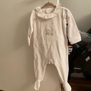 jacadi White velvet pyjama